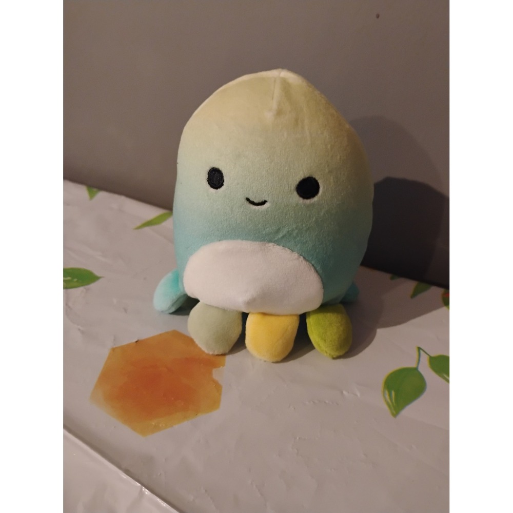 Squishmallows Ombre Octopus Plush Teal Yellow Gradient Stuffed Animal 5 Inch